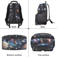 thumbnail image 5 of KUIFORTI Brown Planet Kids Backpack Waterproof Boys School Bag with Laptop Compartment Adjustable Straps for Elementary Primary Middle Back to School Essentials, 5 of 7