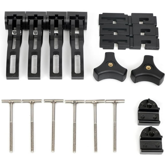 YIUIY Tonneau Cover Clamp Rigid Tri-fold Four-fold Carriage Cover Fasteners for Pickup Truck Bed Cover T-Bolts Front Clamps Rear Clamps Accessories Replacement Tonneau Cover Parts Universal