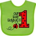 thumbnail image 3 of Inktastic Our Little Ladybug is 1 Boys or Girls Baby Bib, 3 of 4
