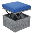 thumbnail image 6 of Glavbiku 6Pcs Outdoor Patio Sofa Set,Daybed Sunbed with Retractable Canopy,Wicker Furniture,Blue, 6 of 14