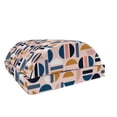 thumbnail image 1 of Abstract Foot Rest, Geometric Inspired Simple Contemporary Pattern with Circular Shapes, Non-Slip Backing Adjustable Ergonomic Memory Foam Leg Support for Office, Pale Blush Multicolor, by Ambesonne, 1 of 5