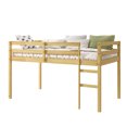 thumbnail image 6 of Leumius Twin Loft Bed with Ladder, Bed Platform of Strengthened Slats Solid Wooden Bed for Boys Girls Natural, 6 of 9