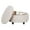 Beige, variant on Beige Round Ottoman with Storage and Reversible Tray, Upholstered Fabric Footrest Coffee Table for Living Room, Bedroom, Entryway-25 Inch