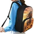 thumbnail image 3 of FOR U DESIGNS Horse Sunflowers School Bags for Teens Boys Sunset Backpack Middle School Backpacks Fashion Bookbag Rucksack with 2 Sides Pockets Outdoor Travel Storage Bag, 3 of 7