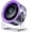 Black&Purple, variant on Quiet Portable Desk Fan, 100-Level Digital Display Silent Table Fan with Turbo Airflow, 24H Battery Life, 3-Way Use Desktop Wall-Mounted Suspended