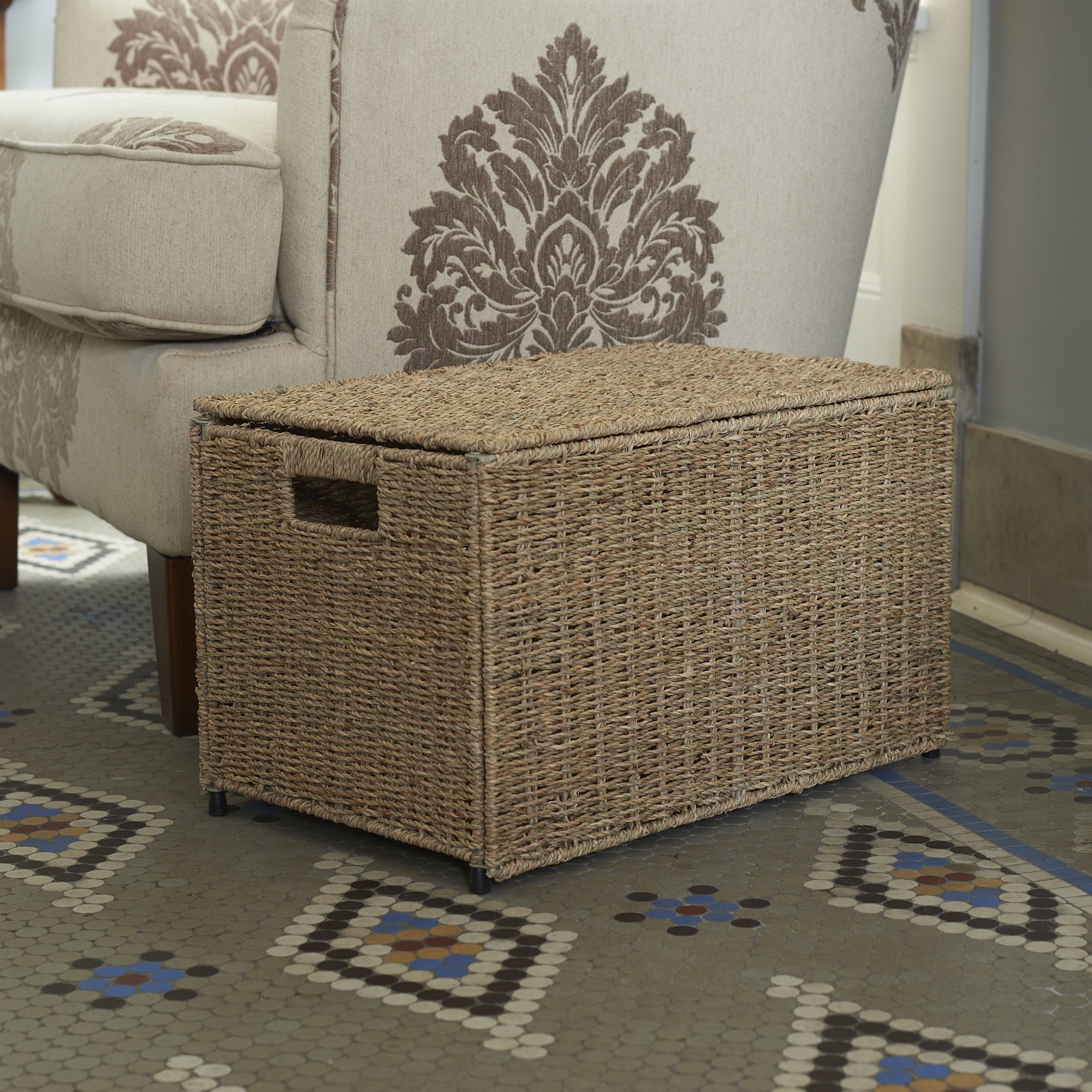 Wicker Chest Decor Storage Chest Organization frugal farm life homestead farmhouse