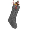 thumbnail image 2 of Christmas Stockings with Initials, 18 Inches Large Embroidered Monogrammed Cable Knit Christmas Stocking for Family, Xmas Holiday Party Gifts & Decoration for Fireplace, 2 of 7
