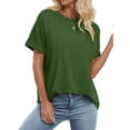 thumbnail image 2 of Sundazz Oversized Tshirts for Women Crew Neck Short Sleeve Tops Summer Casual Basic Tees, S-2XL, 2 of 8