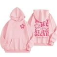 thumbnail image 2 of Pink Palm Puff Hoodie with Drawstring on Sale Clearance, 2 of 6