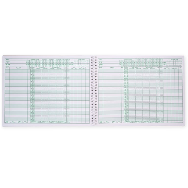 Home Scorebook Sports Stat Keeping Murray Basketball Scorebook - 60 Game Stat Keeping ...