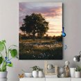 thumbnail image 4 of Qisvanset 12x16 Inch Blue Frog Tropical Flower Canvas Print Wall Art, 4 of 5