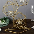 thumbnail image 4 of BalsaCircle 25.5" Gold Jointed Geometric Stand Tealight Votive Glass Candle Holders Wedding Party, 4 of 8