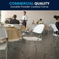 thumbnail image 4 of Flash Furniture Hercules Series Capacity White Plastic Folding Chair with Gray Frame, 4 of 9