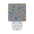thumbnail image 2 of Hand-drawn Chicken Flower Bird Night Light 2 Pack LED Nightlight Plug into Wall Dusk to Dawn Sensor Soft White, 2 of 7