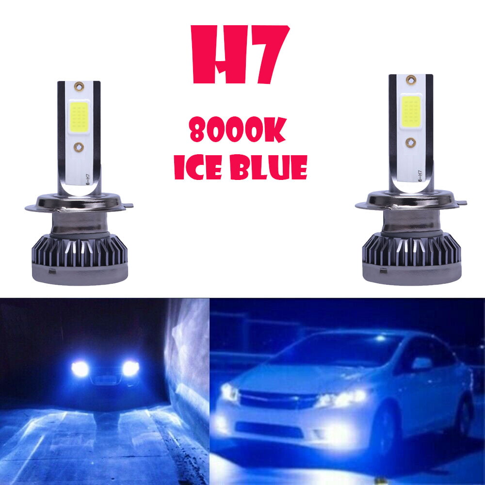9005+9006 CSP LED Headlights Bulbs 8000k Ice Blue 75W 8000LM Kit High Low Beam 
