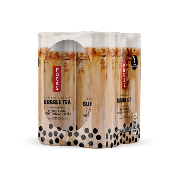 POCAS Bubble Tea, Brown Sugar Flavor, Taiwan Classic Milk Tea