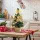 thumbnail image 5 of Mini árbol de Navidad de escritorio con bolas y lazos galvanizados | Decoración navideña de PVC para el hogar y la oficina | Set de corona festiva de 20 x 10 cm, 5 of 5