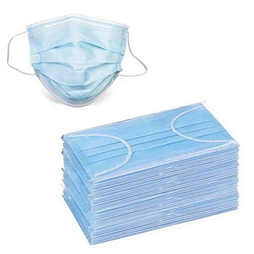 50 Disposable Face Masks, 3-ply Breathable Dust Protection Masks, Elastic Ear Loop Filter Mask - image 3 of 3