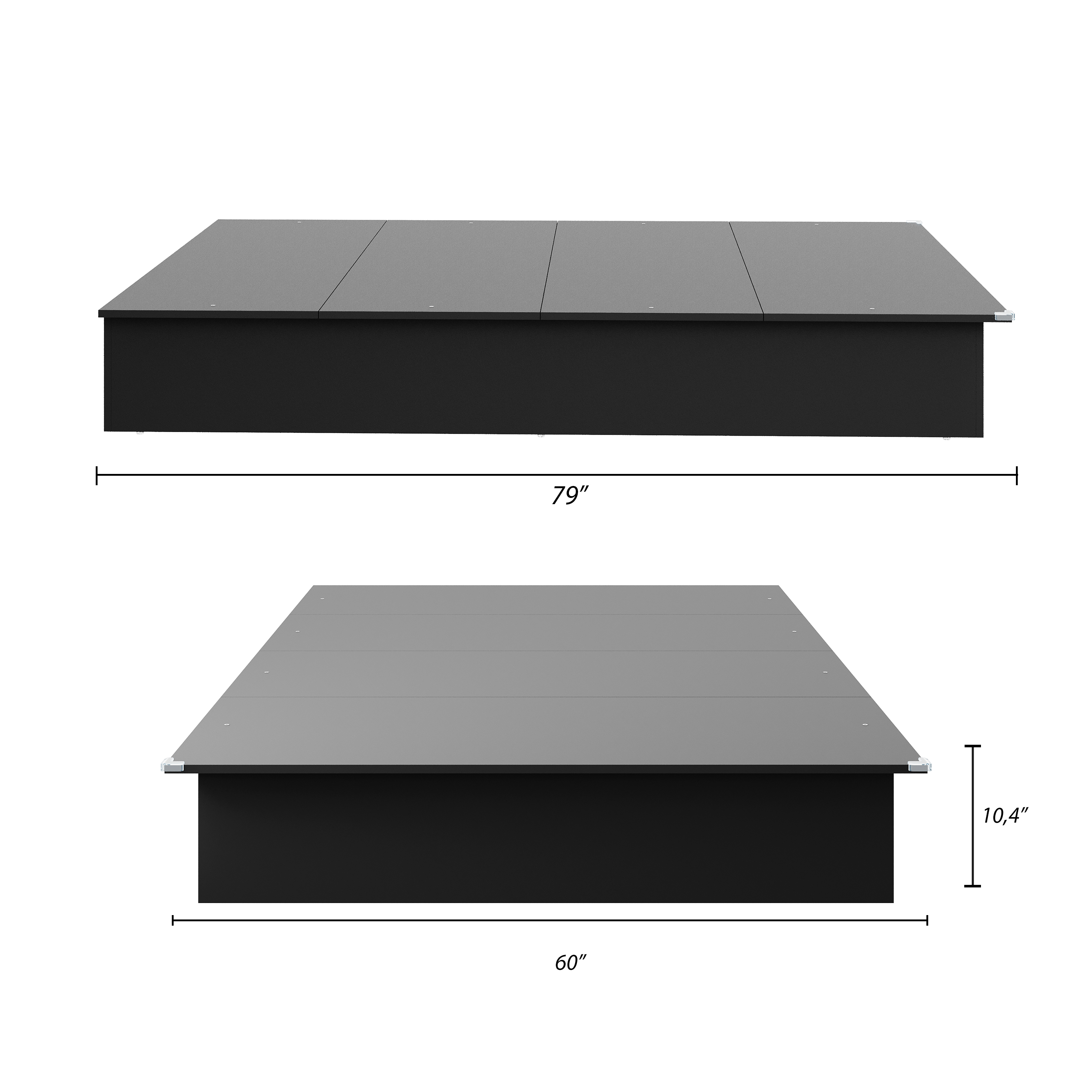 Nexera Valere Queen Size Platform Bed Frame, Black