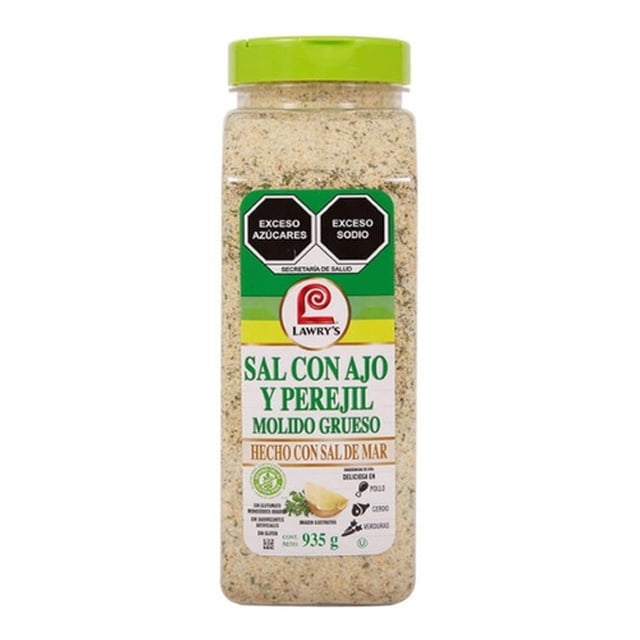 Sal Con Ajo Y Perejil Molido Grueso Lawrys 935g Lawrys Original