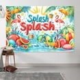 thumbnail image 3 of 5 x 3 ft Summer Splish Splash Backdrop Swiming Pool Duck Hawaiian Flamingo Photography Background Birthday Party Decorations for Tropical Beach Pool Summer Holiday Party Photo Props, 3 of 5
