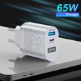 thumbnail image 2 of EU 65w para el tipo carga rápida del USB C del paladio del control de calidad 3,0 de C para la carga rápida del ordenador portátil del teléfono, 2 of 5
