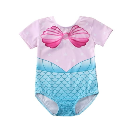 

Suanret Summer Kids Baby Girl Swimsuit Beachwear Princess Mermaid Bathing Suit