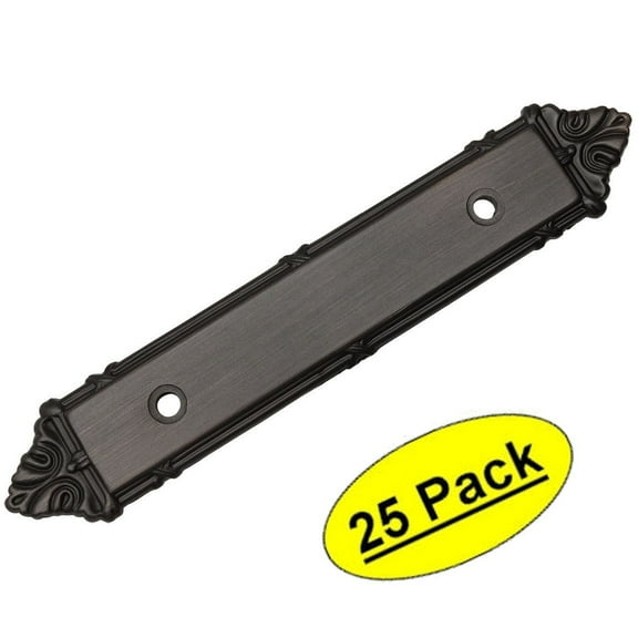 Cosmas 9466ORB Oil Rubbed Bronze Cabinet Hardware Handle Pull Backplate / Back Plate - 3" Inch (76mm) Hole Centers - 25 Pack