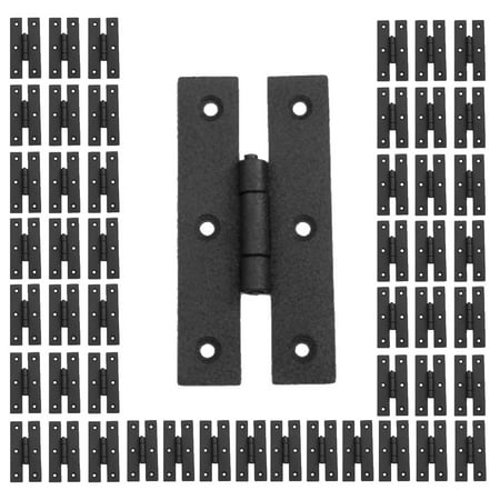 

Renovators Supply Black H Cabinet Hinges 3 Wrought Iron Kitchen Cabinet Hinge w/Hardware Pack of 50