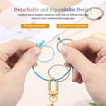 thumbnail image 6 of 200 PCS Keychain 5.9 Inches Wire Ring 0.059 Inches Thickness Cable Loop Ring for Hanging Luggage Tag Key and ID Card Multicolor, 6 of 12