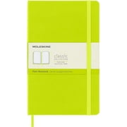 Moleskine Classic Notebook, Hard Cover, Large (5" x 8.25") Plain/Blank, Lemon Green, 240 Pages