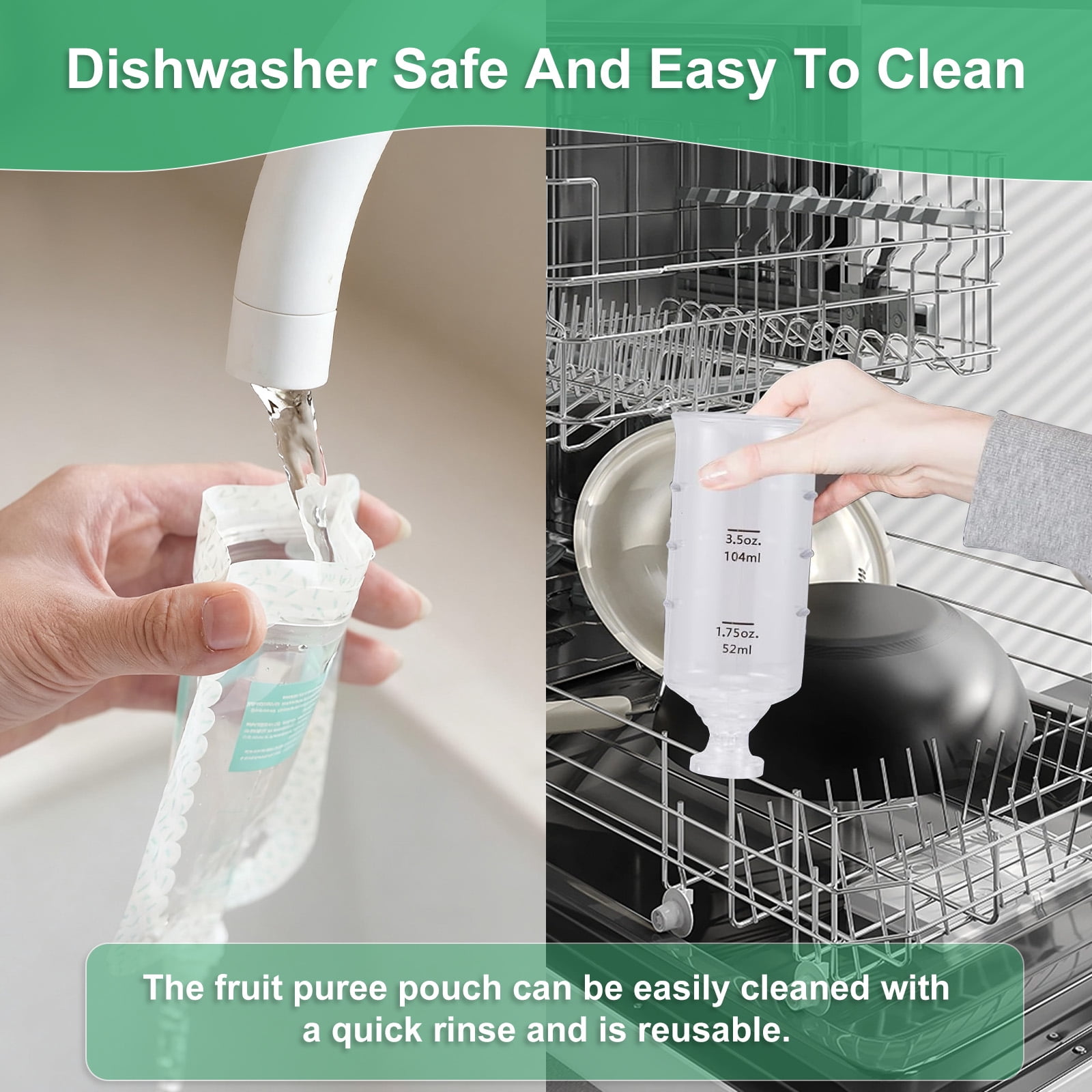 Squeeze Station, Baby Food Maker & Pouch Filler with 5 Portable Bags, Reusable Fruit Puree Pouch Filling Maker, BPA-Free, Dishwasher Safe - Homemade Baby Food Essential
