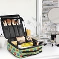thumbnail image 5 of FORMRS Travel Makeup Bag Large Capacity Train Case Cosmetic Organizer with Adjustable Dividers, Cute Monsters Pattern, 5 of 8