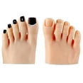 thumbnail image 1 of Nail Art Training Display prosthetic Foot Model Pedicure Practice Silicone Foot 1 Pair, 1 of 7