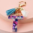 thumbnail image 1 of Purple Letter Ornaments For Women Cute Tassel Keychain Clear Acrylic 26 Alphabets Keychains For Backpack Decoration, 1 of 4