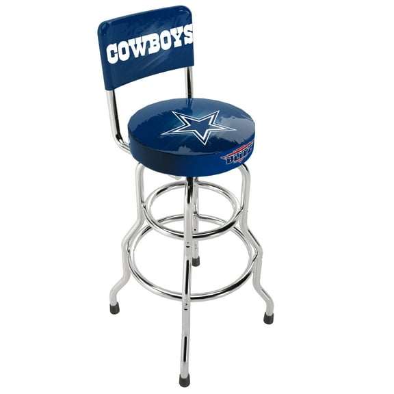 Arcade1Up Dallas Cowboys NFL Blitz High Back Adjustable Swivel Stool, Blue