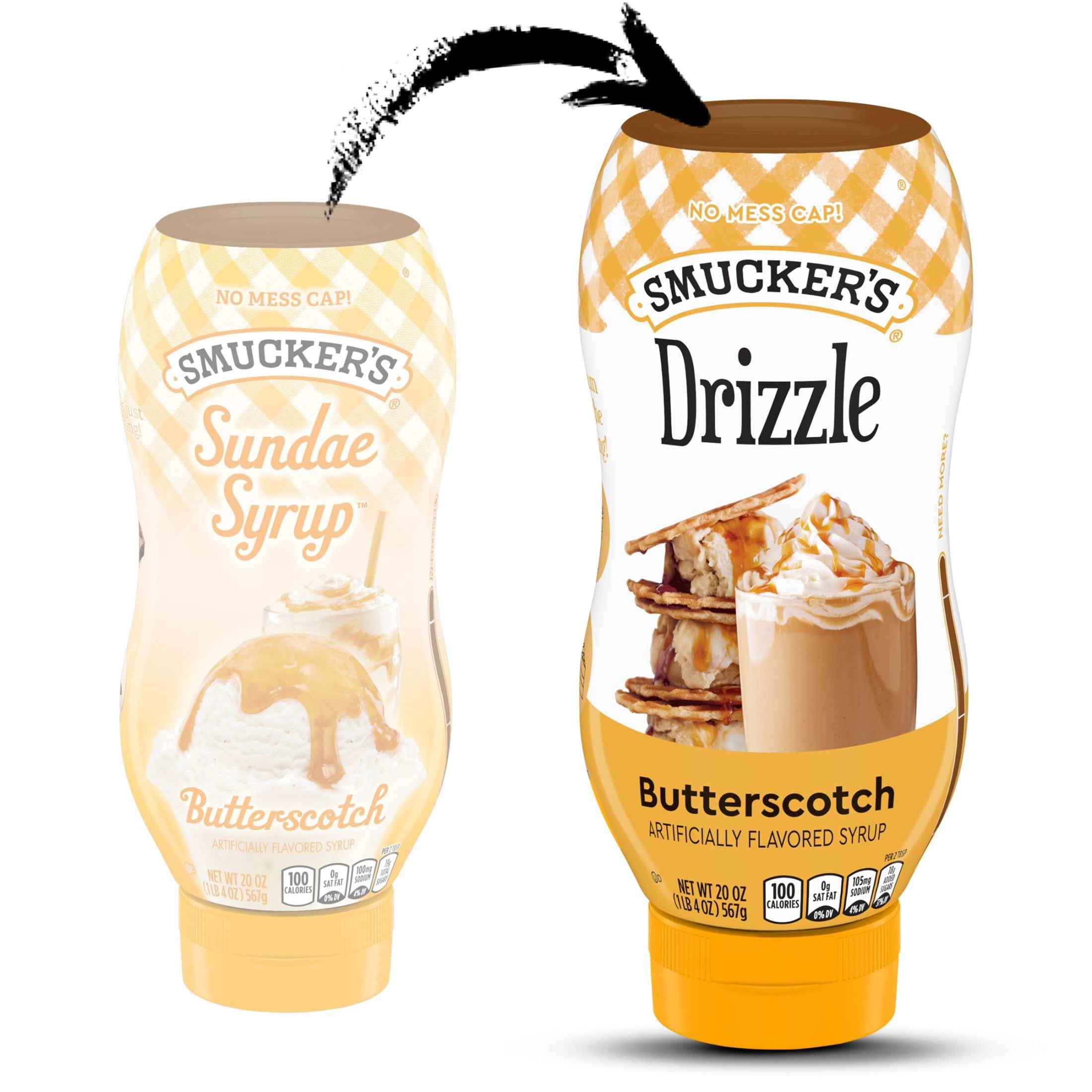 Smucker's Drizzle Butterscotch Artificially Flavored Syrup, 20 oz Squeezable Bottle