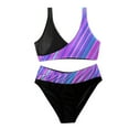 thumbnail image 4 of kamemir Tankini Tops for Women Women's and Women's Plus Tiered Ruffle Tankini Top(Purple,L), 4 of 4