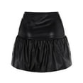 thumbnail image 3 of Vedolay Midi Skirts Women's Short Ruched Dress with Ruffle,Black XXL, 3 of 5