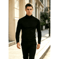thumbnail image 3 of Men Casual Turtleneck Slim Fit Basic Tops Lightweight Long Sleeves Top Underwear Male Blouse T-Shirt, 3 of 6
