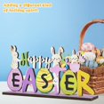 thumbnail image 4 of Easter Table Decorations, Easter Wooden Table Sign Happy Easter Bunny Stand Tabletop Ornaments Spring, 4 of 5