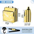 thumbnail image 3 of Zipper Binder with Shoulder Strap 2 inch 3 Ring Waterproof File Folder Organizer Bag 500 Sheet Yellow Flashing Pattern, 3 of 8