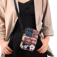 thumbnail image 4 of HELLHERO American Floral Pattern Adjustable Shoulder Strap Crossbody Bag for Men, Women Polyester Women Crossbody Bag with 2 Zippers, 4 of 7