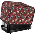 thumbnail image 1 of Toaster Cover 4 Slice Skull Flowers Dustproof Bread Maker Cover Fingerprint Bakeware Protection Wide Slot Toaster Bag Reusable Kitchen Small Appliance Cover TC37, 1 of 1