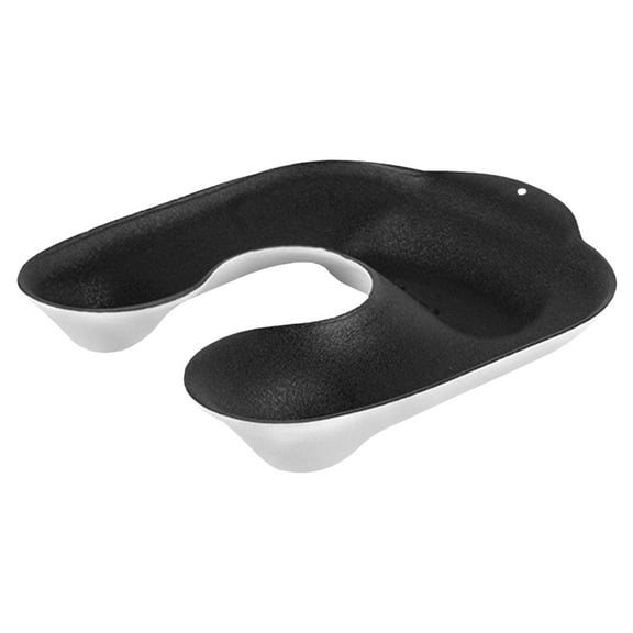 MEIBUTYUP Black PVC Plastic Neck Tray for Salon Hairdressing Convenient Hair Styling and Perming 12 x 8 Inches