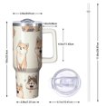 thumbnail image 2 of OBREWU Shiba Inu Tumbler with Handle and Lid,Shiba Inu 40oz Double Wall Vacuum Insulated Tumbler,Cups Gift for Women and Men, 2 of 7