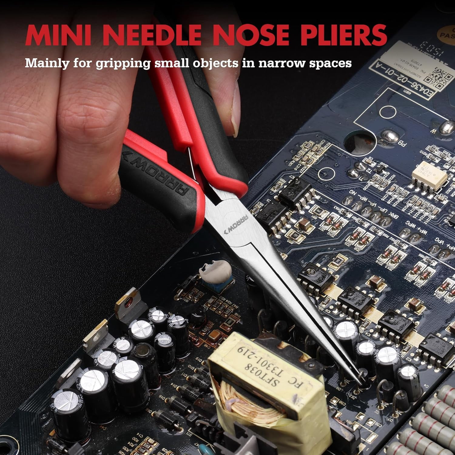 2-Piece 6" Needle Nose Set, Mini Long Nose & Bent Nose , Small Needle Nose for Jewelry Making, Wire Wrapping, Wire Bending Small Object Gripping