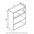 thumbnail image 4 of Furinno 22.7 W x 9.7 D x 31.5 H 3-Shelf Open Freestanding Shelves, Gray and Black, 4 of 7