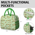 thumbnail image 6 of Lunch Bag Lunch Box for Women Reusable Insulated Lunch Bags,Water-Resistant Avocado Pattern Cooler Lunch Tote Bag, Large Capacity for Work Travel Picnic, 6 of 6
