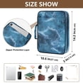 thumbnail image 3 of Haosy Accordion File Organizer Zipper Binder 500 Sheet 6-Tab Expanding File Folder Multi-Pocket 1.2 Inch 3 Ring Ocean Wavea, 3 of 7